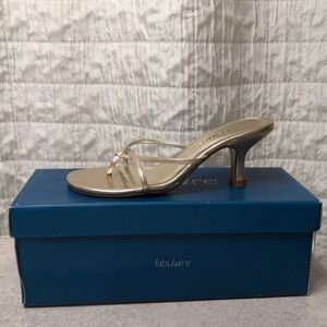 Kendra by fabulaire Gold sandals 5 1/2 M